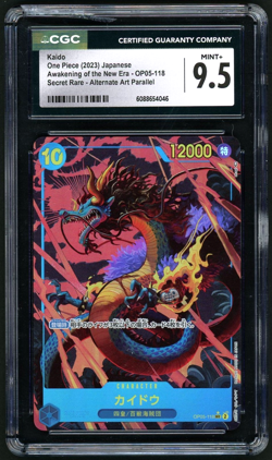 One Piece Kaido 2023 JPN OP05-118 Secret Rare CGC 9.5 (Crack on Slab) - Image 1