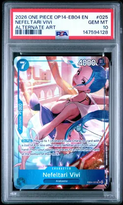 4128 Nefeltari Vivi 2026 One Piece Azure Sea's Seven EB04-025 Alt Art PSA 10 - Image 1