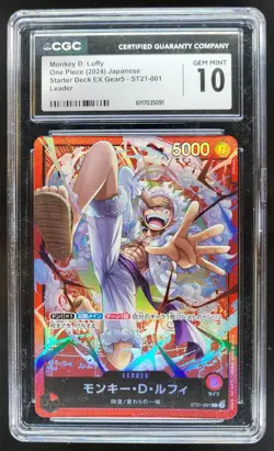 2024 ONE PIECE MONKEY D. LUFFY JP LEADER GEAR 5 ST21-001 CGC 10 A PT - Image 1