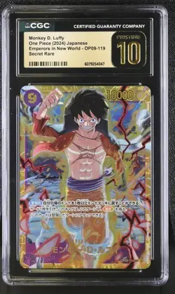 One Piece Monkey D. Luffy JPN Emperors in New World OP09-119 CGC PRISTINE 10 - Image 1