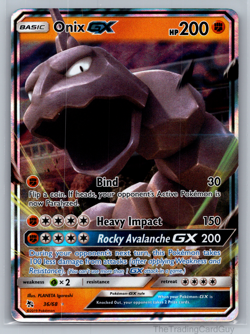 Onix GX - 36/68 - Pokemon Hidden Fates Sun & Moon Ultra Rare Card NM - Image 1