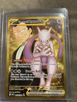 Pokemon TCG Team Rocket's Mewtwo EX & MCharizard EX Holo Full Art Lot (4 Cards) - Image 4