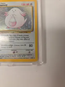 Pokemon TCG Chansey Base Set Holo Unlimited Rare Card 3/102 - Image 5