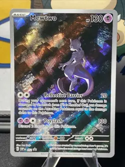 Pokemon TCG Mewtwo 052 Sv: Scarlet & Violet 151 Black Star Promo Cards Holo - Image 1