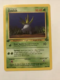 Oddish Jungle Series Pokemon Non-Holo 1st Edition 1999 Trading Card 58/64 - Image 1