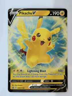 Pikachu V SWSH: Sword & Shield Promo Cards #SWSH198 NM - Image 1