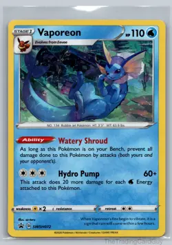 Vaporeon Promo SWSH: Sword & Shield Promo Cards Holofoil SWSH072 LP - Image 1