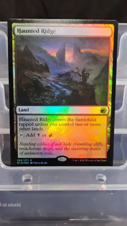 Magic: The Gathering Haunted Ridge Black Red Land Foil Innistrad Midnight Hunt - Image 1
