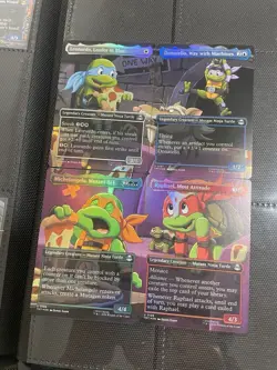 Magic: The Gathering TMNT Foil Legendary Card Lot 2023 - Leonardo, Donatello, M… - Image 1