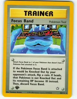 Focus Band - 1st Edition - 86/111 Neo Genesis - Pokemon TCG - 2000 - Image 1