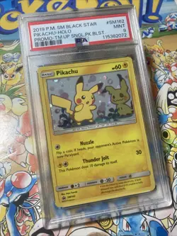 2019 POKEMON SM BLACK STAR PROMO TEAM UP SINGLE PACK BLISTERS PIKACHU-HOLO PSA 9 - Image 2