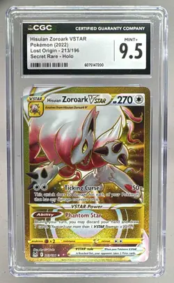 Hisuian Zoroark VSTAR 2022 Pokemon Sword & Shield Lost #213 Secret Rare CGC 9.5 - Image 1