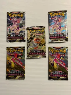 Pokemon TCG Sword & Shield 5 ASTRAL RADIANCE BOOSTER PACKS LOT NEW 820650850233 - Image 1