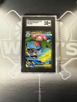 2025 Pokemon Mega Evolution #155 Mega Venusaur EX Ultra Rare SGC 10 Pop:3 🔥 - Image 1