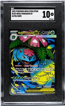 2025 Pokemon Mega Evolution #155 Mega Venusaur EX Ultra Rare SGC 10 Pop:3 🔥 - Image 2