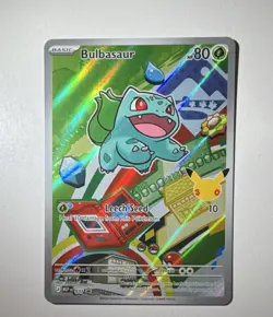 Pokemon Bulbasaur 30th anniversary First Partner Gen 1 black star promo 37 NM - Image 1