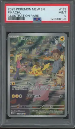 2023 Pokemon MEW EN Illustration Rare #173 Pikachu Mint PSA 9 - Image 1