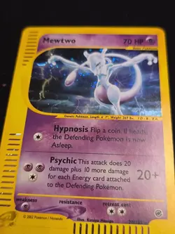 2002 Pokemon Expedition Mewtwo 20/165 Holo Rare Mint Ungraded - Image 2
