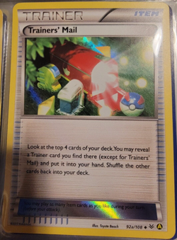 Reverse Holo Foil Trainers' Mail 92a/108 Promo Alternative Art Pokemon NM/MINT - Image 1