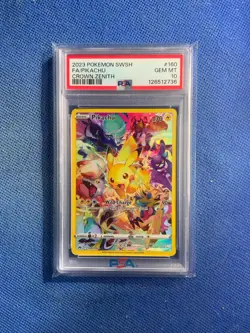 Pikachu 160/159 Crown Zenith Secret Rare Full Art FA Pokemon SWSH Graded PSA 10 - Image 1
