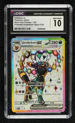 Umbreon ex Pokemon Scarlet & Violet Black Star Promo #176 CGC 10 Gem Mint - Image 1