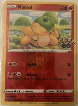 Pokemon Numel (Peelable Ditto) 013/078 Pokemon GO Reverse Holo - Image 1