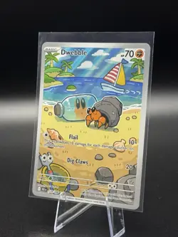 Pokemon TCG Dwebble 129/086 Illustration Rare SV10.5: Black Bolt - Image 1