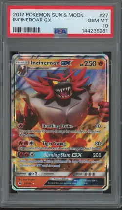 2017 Pokemon Sun & Moon #27 Incineroar Gem Mint PSA 10 - Image 1