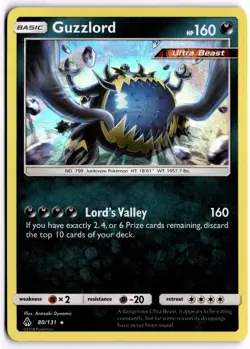 Pokemon TCG Guzzlord 80/131 SM - Forbidden Light Holo Rare NM - Image 1
