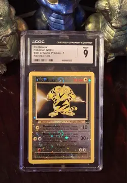 Pokemon Electabuzz DOUBLE SWIRL 🌀🌀 2003 Best Of Game ~ CGC / PSA 9✨ - Image 1