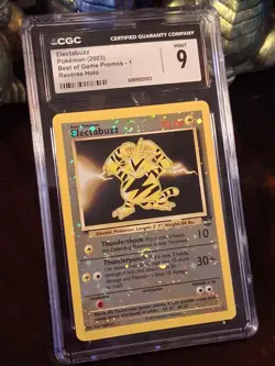 Pokemon Electabuzz DOUBLE SWIRL 🌀🌀 2003 Best Of Game ~ CGC / PSA 9✨ - Image 2