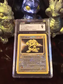 Pokemon Electabuzz DOUBLE SWIRL 🌀🌀 2003 Best Of Game ~ CGC / PSA 9✨ - Image 3