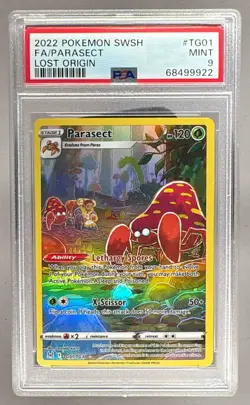 9922 Parasect 2022 Pokemon Sword & Shield Lost Origin #TG01 PSA 9 - Image 1
