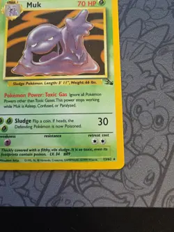 Pokemon: Muk #13/62 Holo Rare Fossil 1999 WOTC Vintage - LP - A89 - Image 5