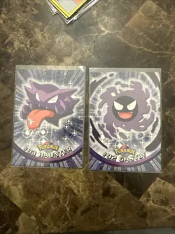 Topps Pokemon Haunter + Gastly92-93 2000 TV Animation Edition Blue Logo Non Holo - Image 1