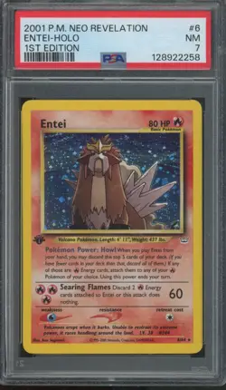 2001 Pokemon Neo Revelation 1st Edition Holo #6 Entei PSA 7 - Image 1