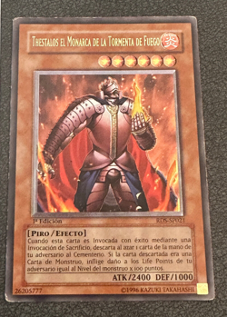 Yugioh Thestalos The Firestorm Monarch RDS-SP021 1st Ed Ultimate Rare LP SPANISH - Image 1