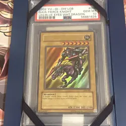 Yugioh 2002 Gaia the Fierce Knight LOB #006 LEGEND OF BLUE EYES PSA 10 Gem - Image 1