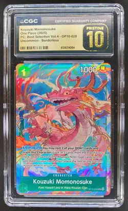 2025 ONE PIECE KOUZUKI MOMONOSUKE BORDERLESS OP10-028 CGC 10 PRISTINE A PT - Image 1