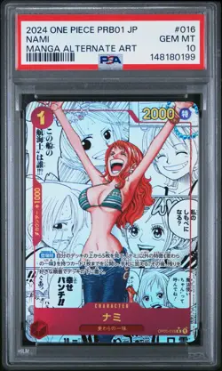 PSA 10 Nami OP01-016 Manga Alt Art ONE PIECE Japanese #2 - Image 1