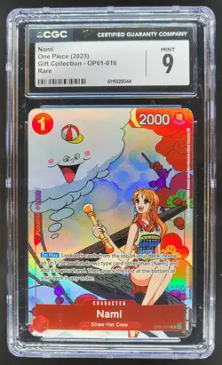 2023 ONE PIECE NAMI GIFT COLLECTION RARE OP01-016 CGC 9 A PT - Image 1