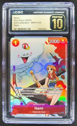 2023 ONE PIECE NAMI GIFT COLLECTION RARE OP01-016 CGC 10 PRISTINE A PT - Image 1
