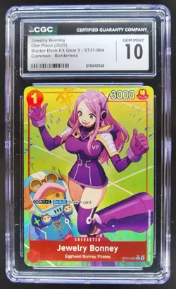 2025 ONE PIECE JEWERLY BONNEY BORDERLESS ST21-004 CGC 10 A PT - Image 1