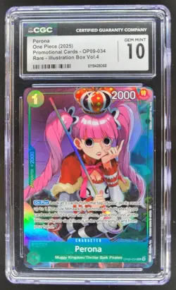 2025 ONE PIECE PERONA RARE PROMO ILLUSTRATION BOX OP09-034 CGC 10 A PT - Image 1
