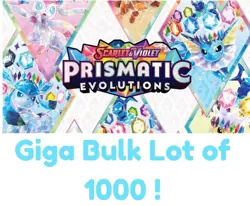 Pokemon Prismatic Evolutions Bulk Lot Of 1000 Cards - 100 Foils + 1 Random Ex - Image 1
