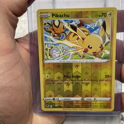 Pikachu 049/195 Silver Tempest Reverse Holo Common Pokemon TCG 2022 LP+ Card - Image 1