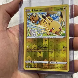 Pikachu 049/195 Silver Tempest Reverse Holo Common Pokemon TCG 2022 LP+ Card - Image 2
