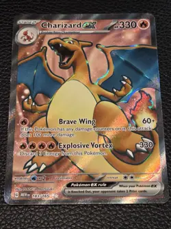 Pokemon TCG Charizard EX 183/165 Scarlet & Violet 151 Ultra Rare Card - Image 1