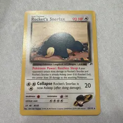 Rocket's Snorlax 33/132 Rare Gym Heroes Pokemon Card - Image 1