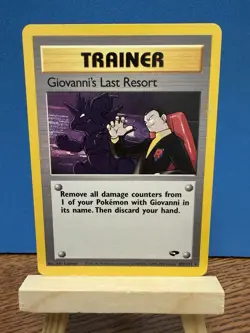 Pokemon TCG Giovanni’s Last Resort 105/132 Gym Challenge Rare WOTC Vintage Card - Image 1